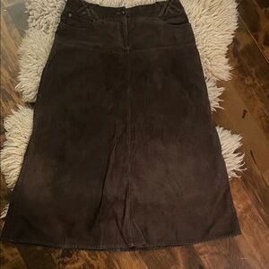 H&M Dark Brown Corduroy 100% cotton  Maxi Skirt